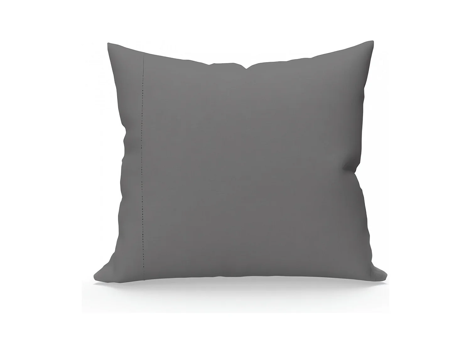 Funda de almohada percal de algodón 65x65 cm gris CAMILLE, de songe de camille