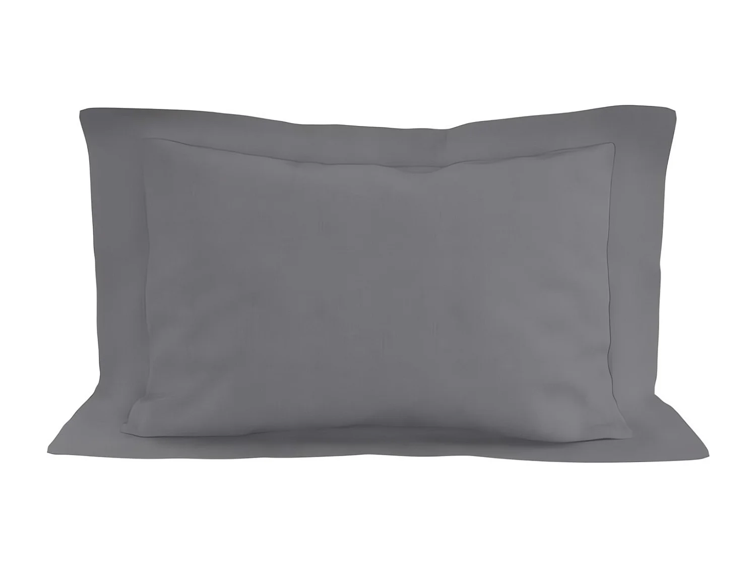 Funda de almohada de algodón 57 hilos 50x70 cm LISO gris