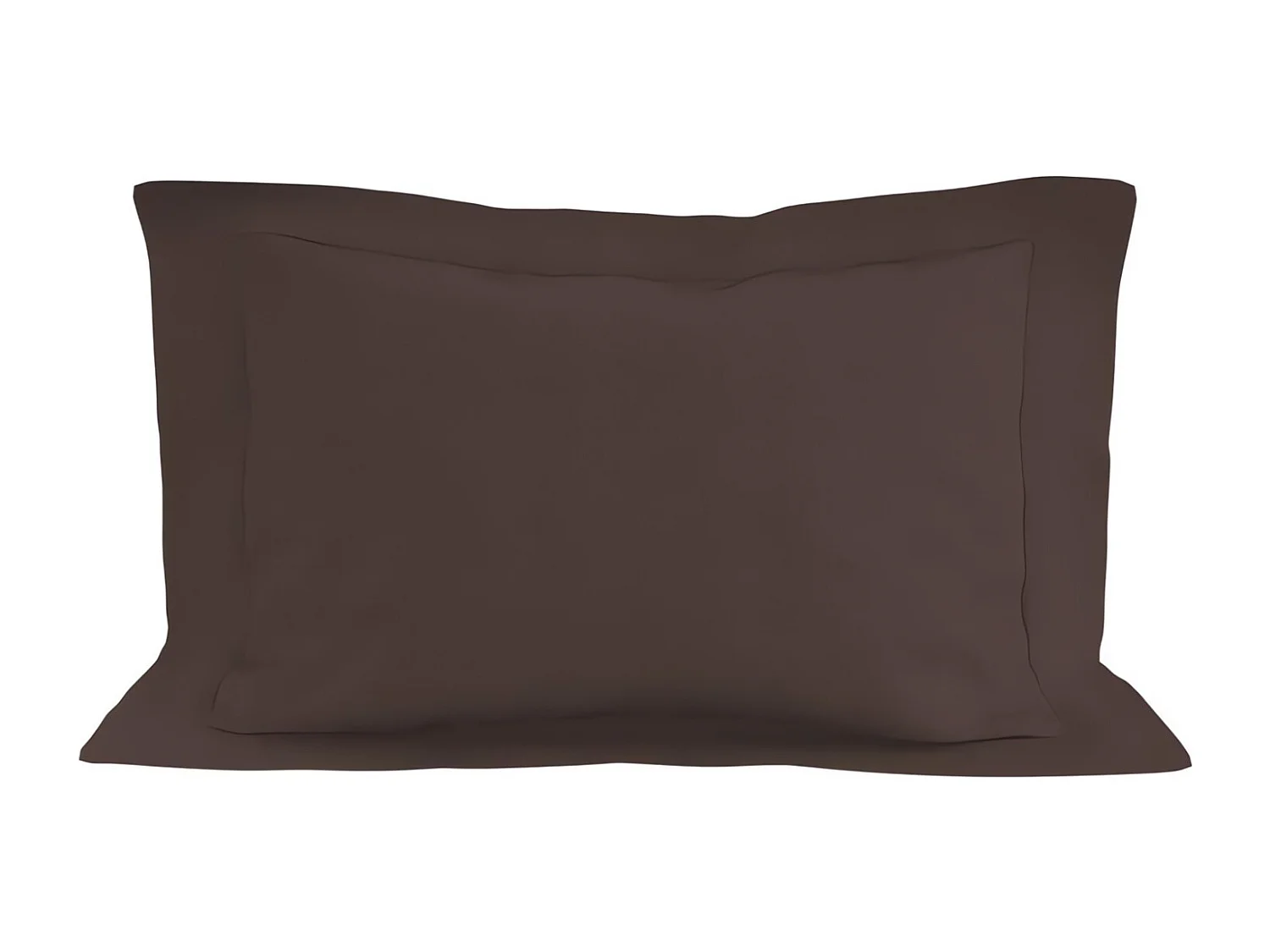 Funda de almohada de algodón 57 hilos 50x70 cm LISO castaño