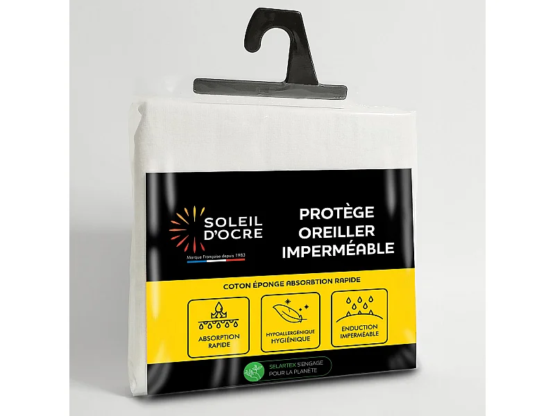Taie protège oreiller 50X70 cm EPONGE imperméable