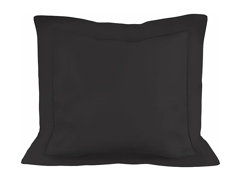 Funda de almohada de algodón 63x63 cm PERCALE antracita