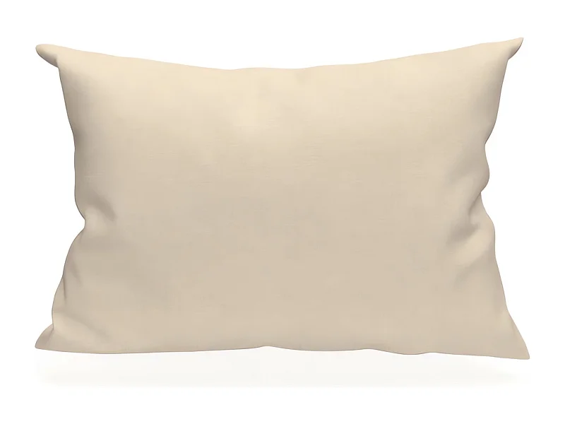 TaieTaie d'oreiller rectangle US 50x75 cm en coton uni 57 Fils SOLEIL D'OCRE écru