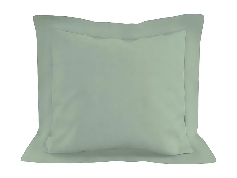 Funda de almohada de algodón 57 hilos 63x63 cm LISO verde agua