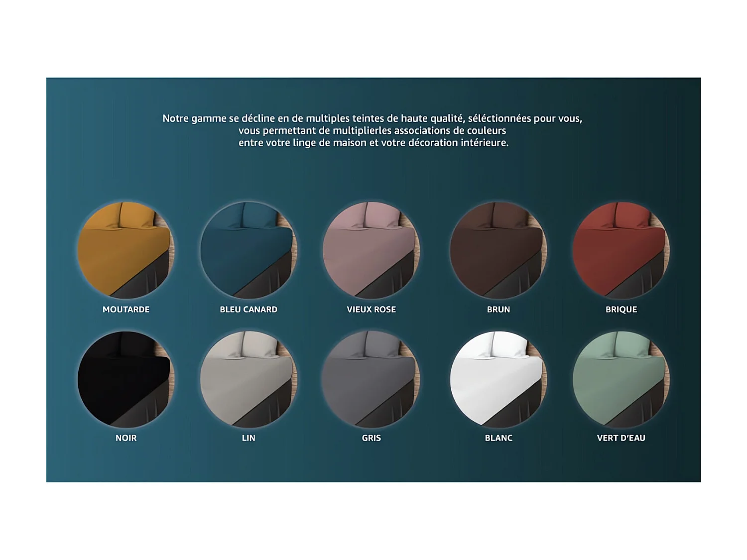 Taie d'oreiller en coton 57 fils 50x70 cm UNI moutarde, par Soleil d'ocre