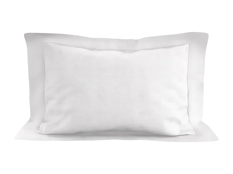 Funda de almohada de algodón 57 hilos 50x70 cm LISO blanco