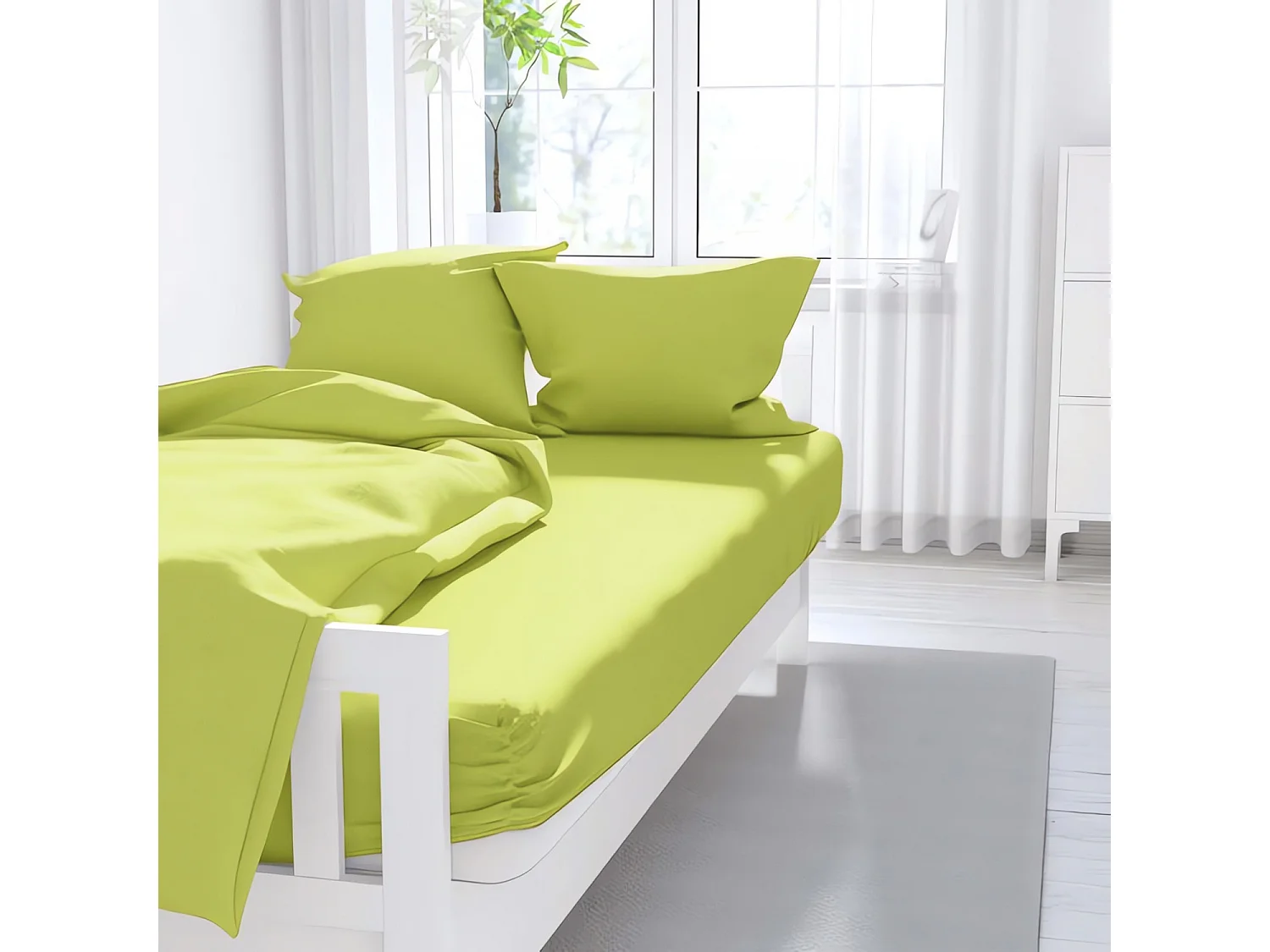 Taie d'oreiller 63x63 cm ZZZ anis