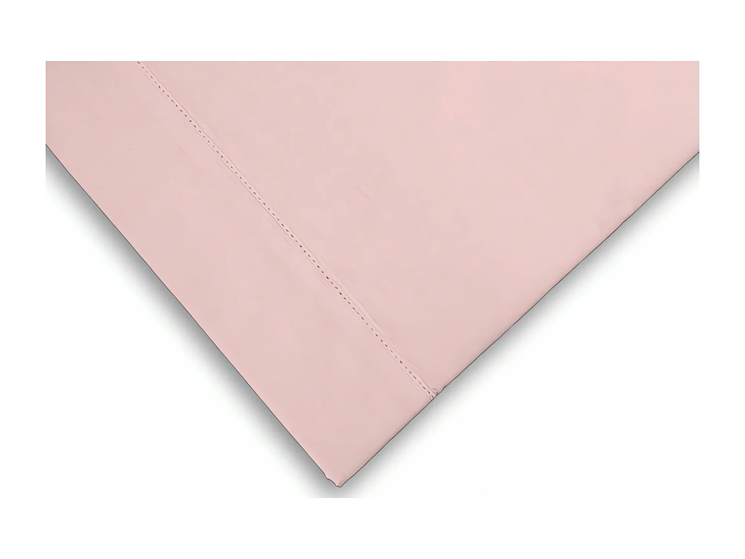 Taie d'oreiller en coton percale 65x65 cm CAMILLE rose, par songe de camille