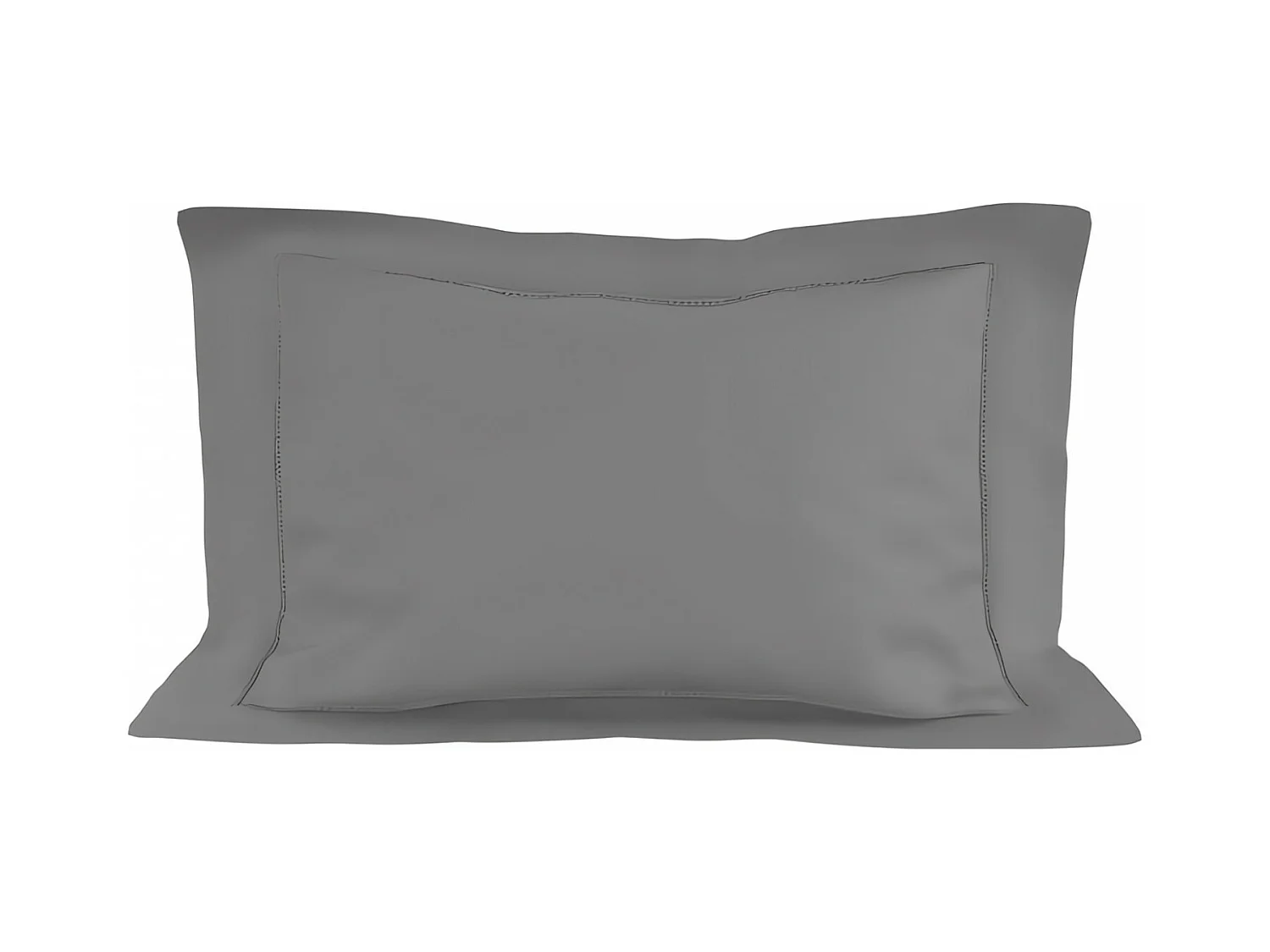 Taie d'oreiller en coton 50x75 cm PERCALE gris, par Soleil d'ocre