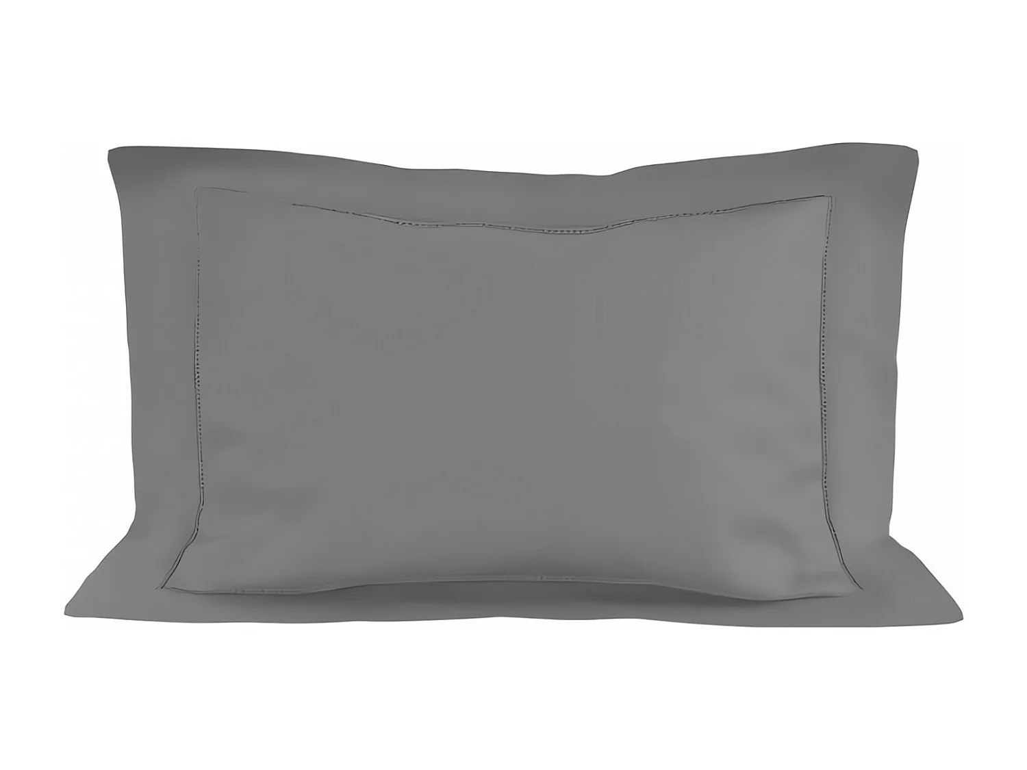 Taie d'oreiller en coton 50x75 cm PERCALE gris, par Soleil d'ocre