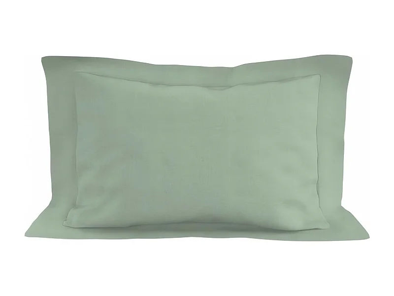 Funda de almohada de algodón 57 hilos 50x70 cm UNI verde agua
