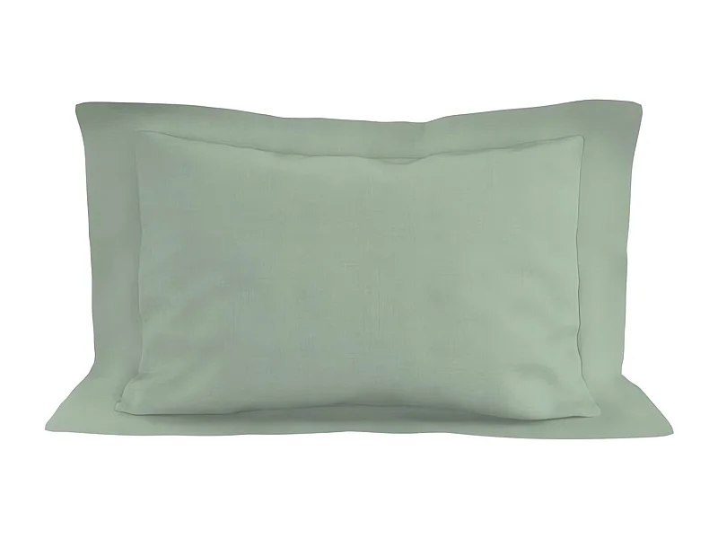 Funda de almohada de algodón 57 hilos 50x70 cm LISO verde agua