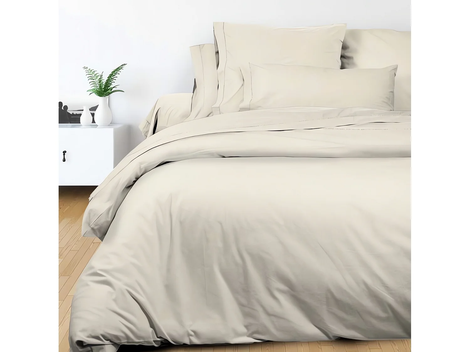 Funda de almohada de algodón 45x185 cm PERCALE ecru