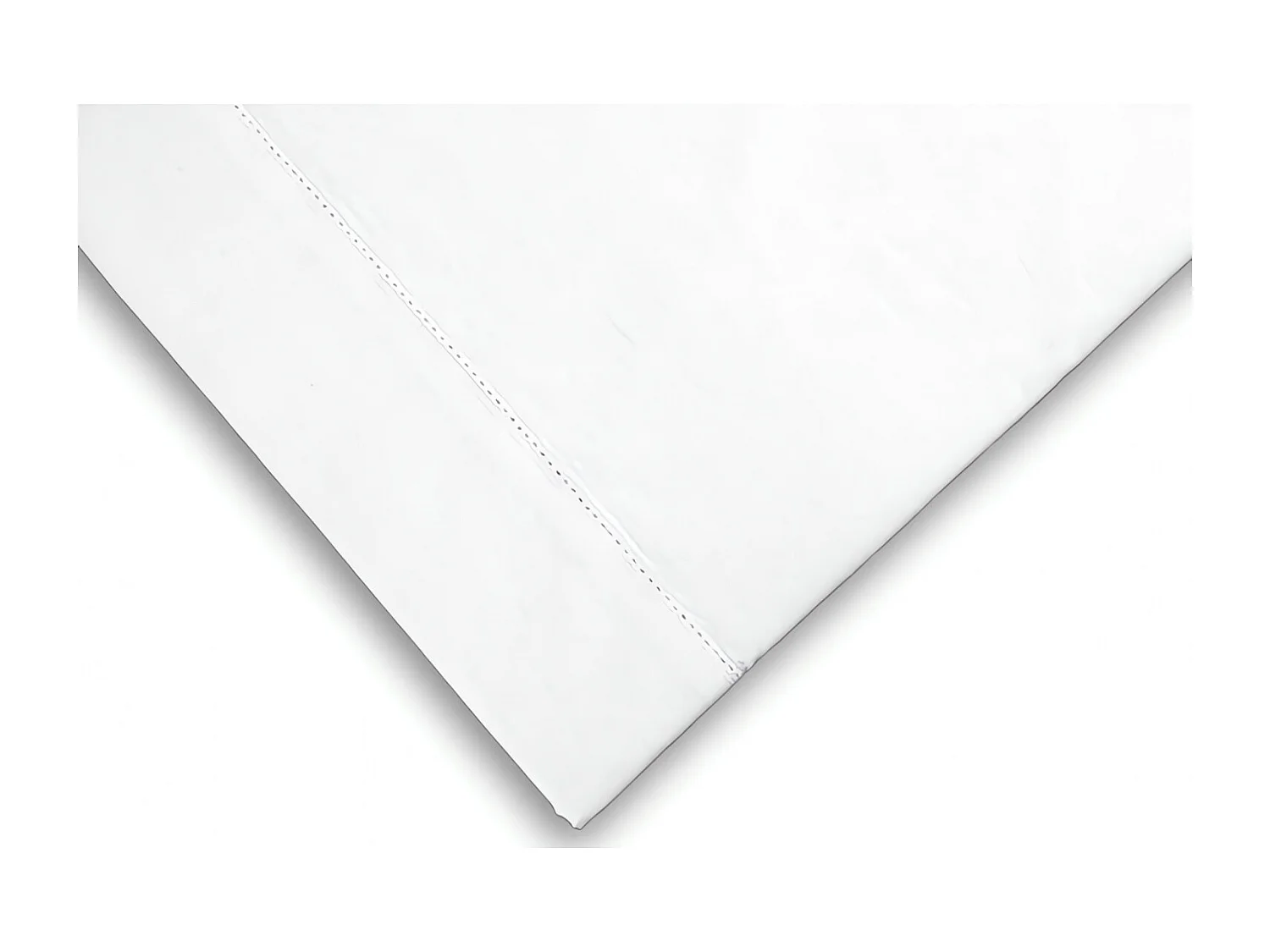 Taie de traversin en coton 45x185 cm PERCALE blanc, par Soleil d'ocre