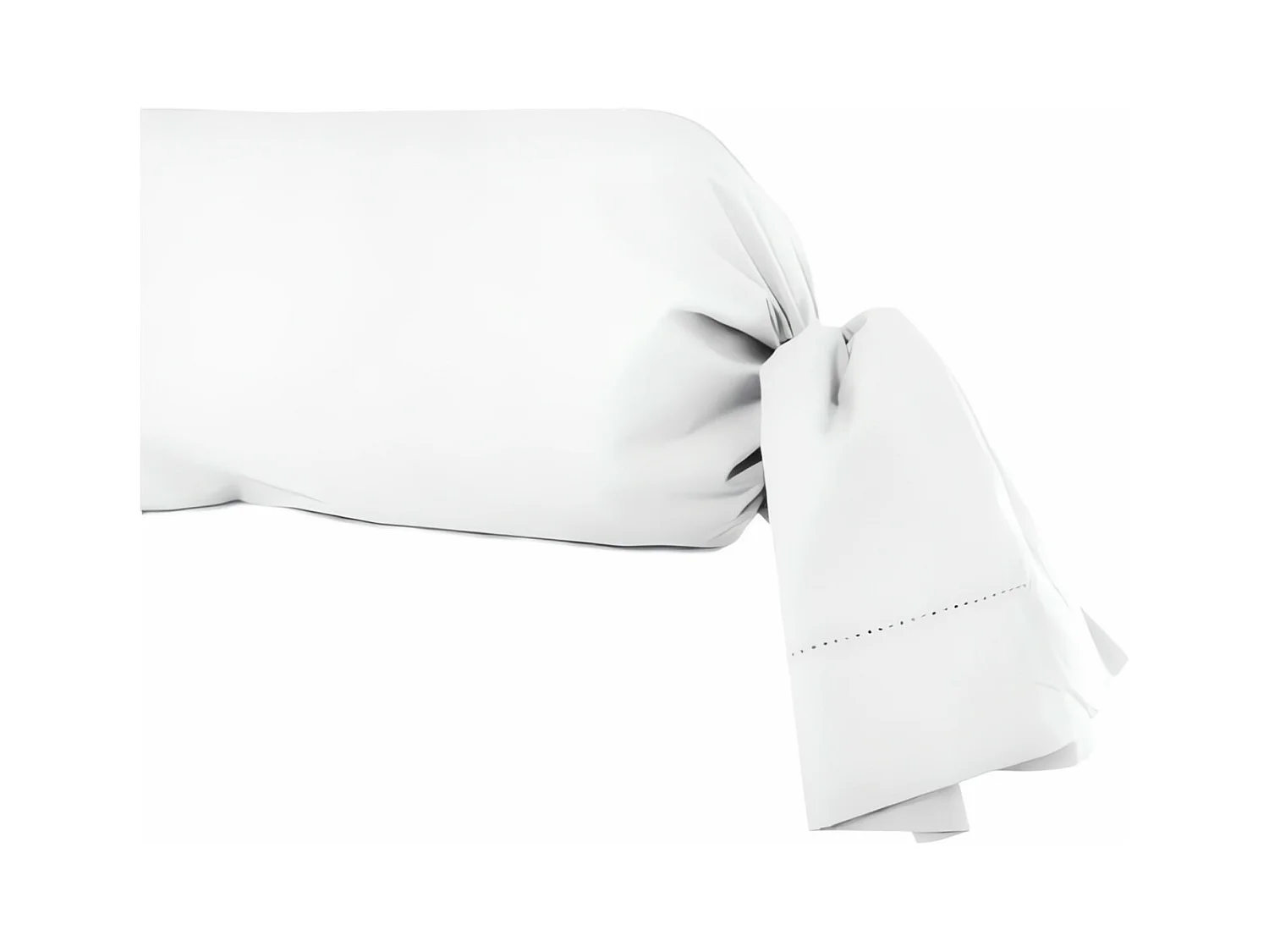 Taie de traversin en coton 45x185 cm PERCALE blanc, par Soleil d'ocre