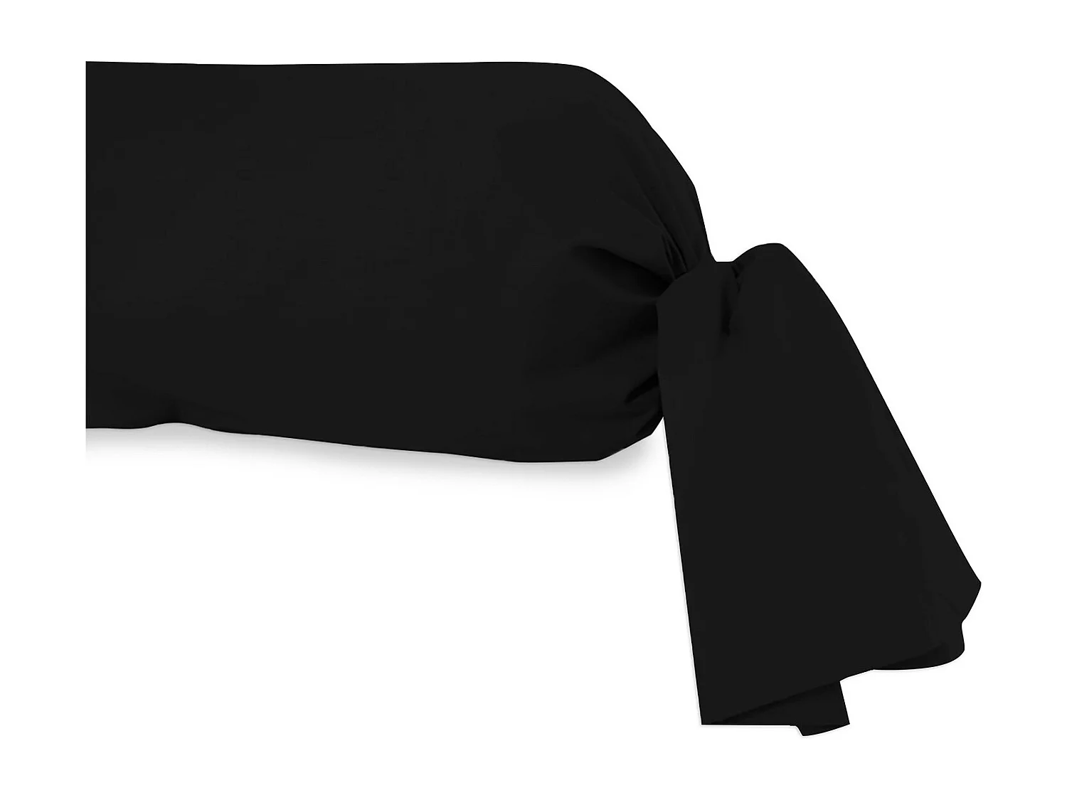 Taie de traversin en coton 57 fils 45x205 cm UNI noir, par Soleil d'Ocre