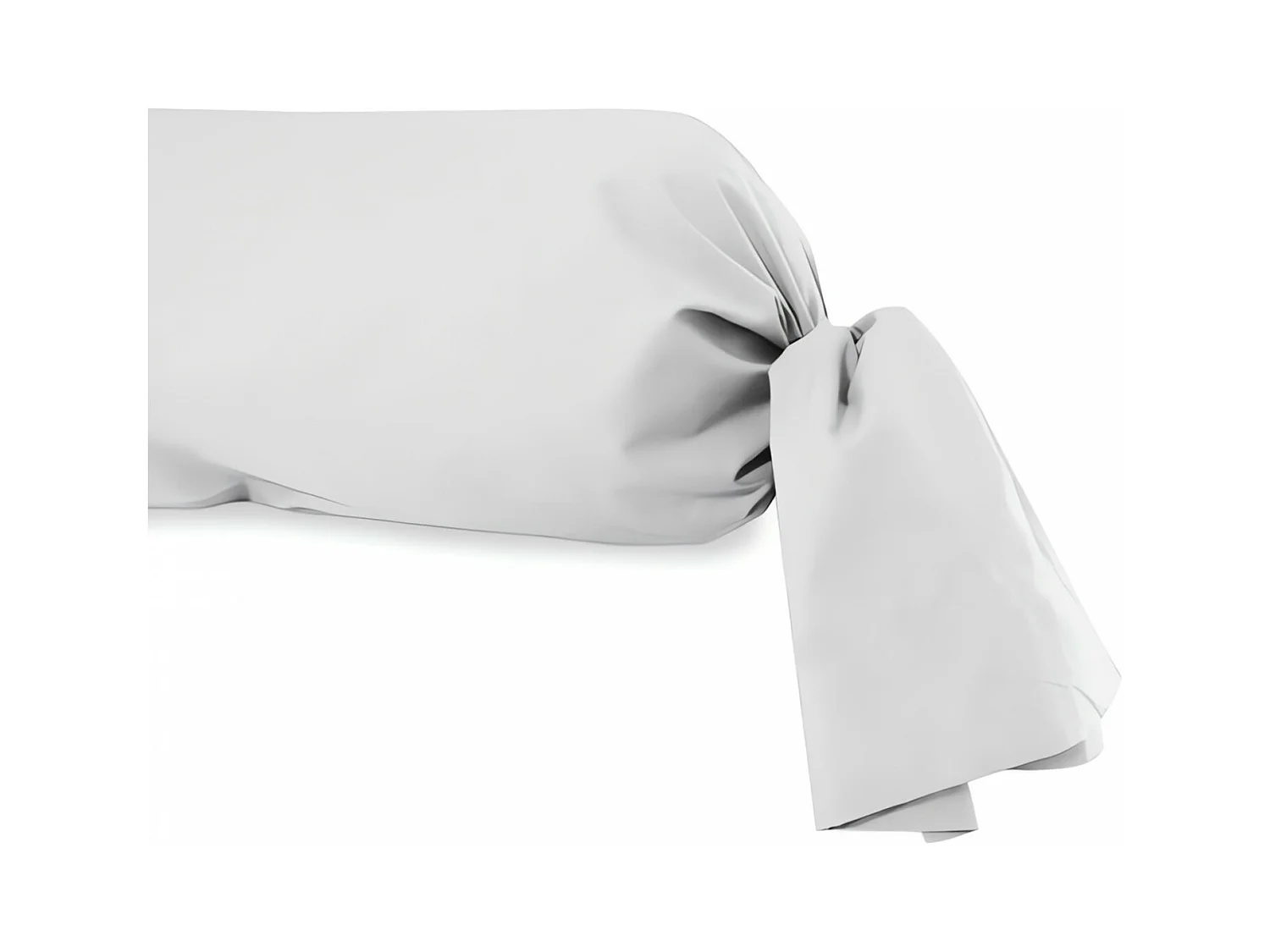 Taie de traversin en coton 57 fils 45x185 cm UNI blanc, par Soleil d'ocre