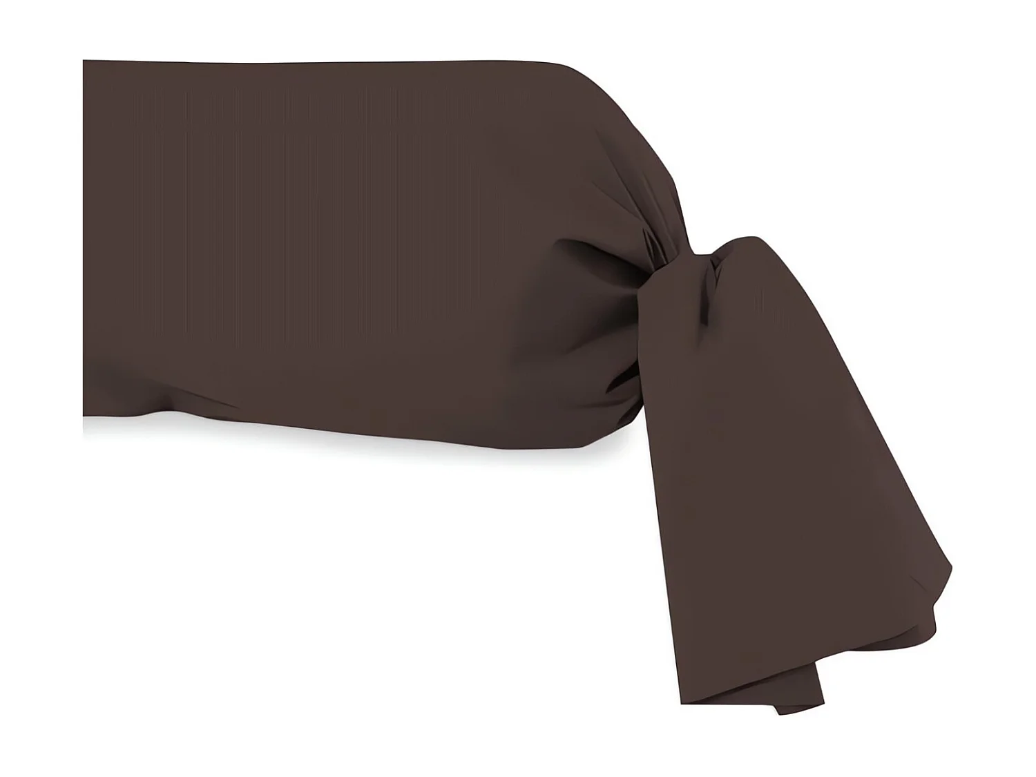 Funda de almohada de algodón 57 hilos 45x135 cm LISO castaño