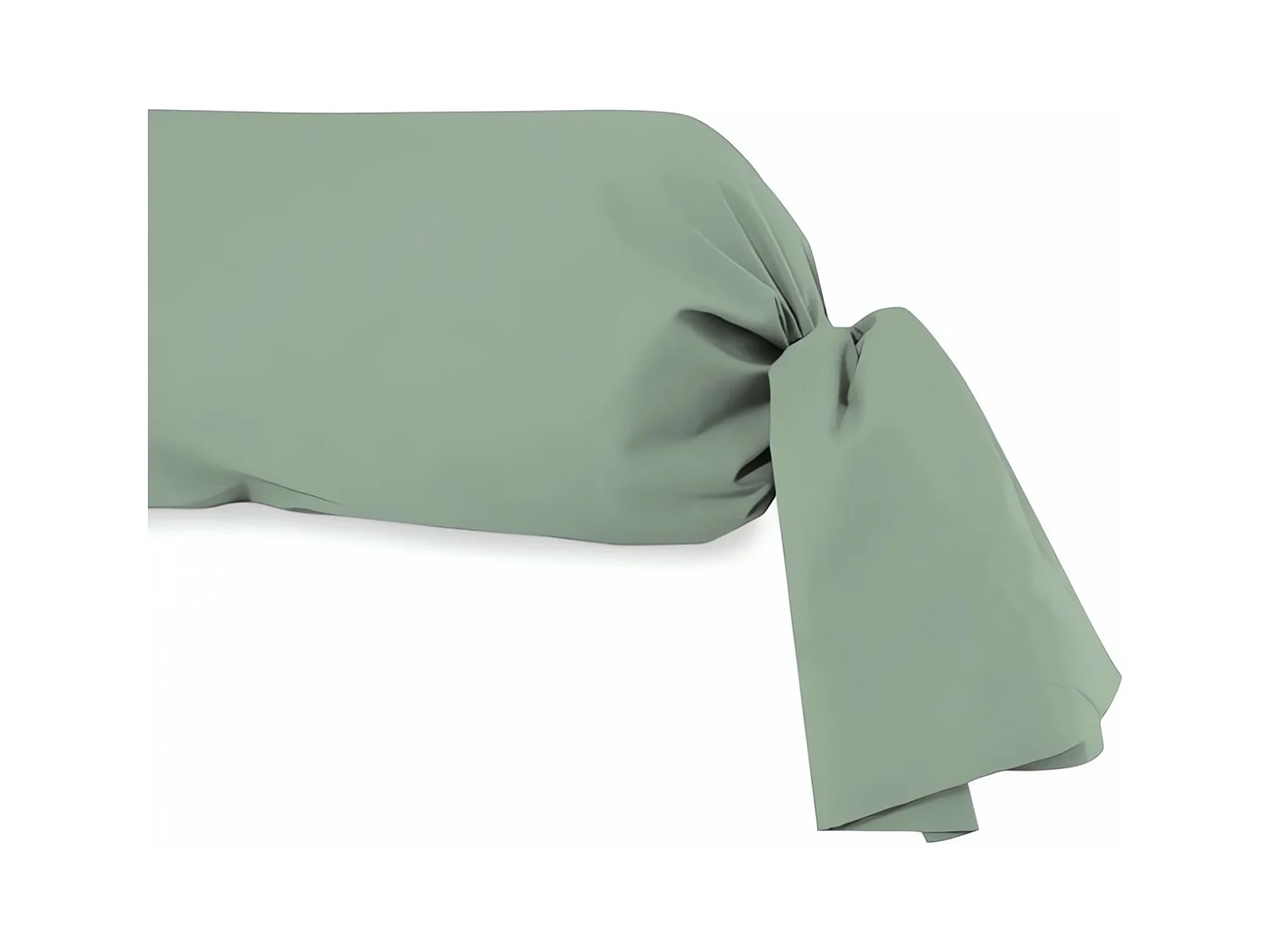 Taie de traversin en coton 57 fils 45x185 cm UNI vert d'eau, par Soleil d'ocre