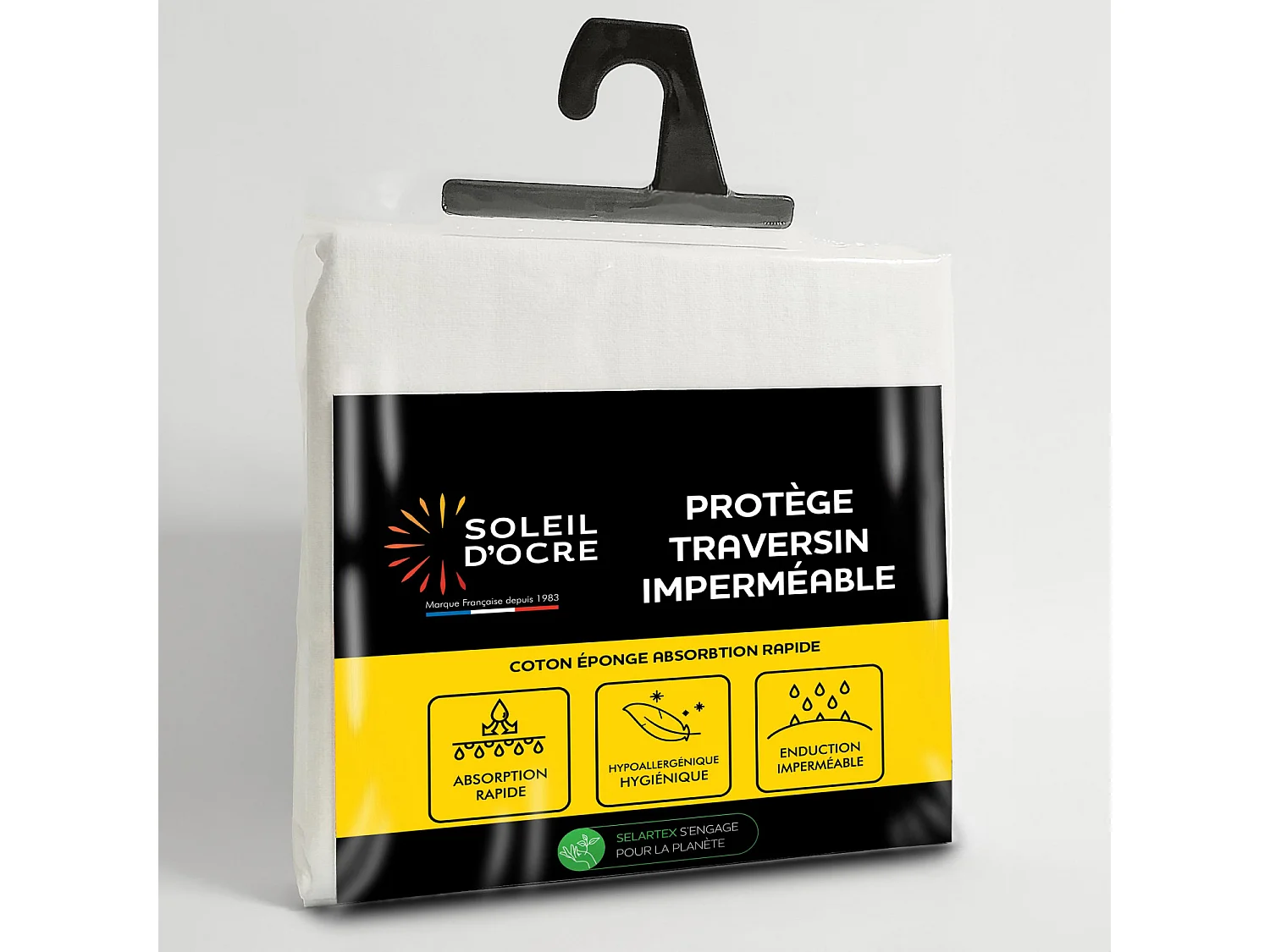 Taie protège traversin 45x90 cm EPONGE imperméable