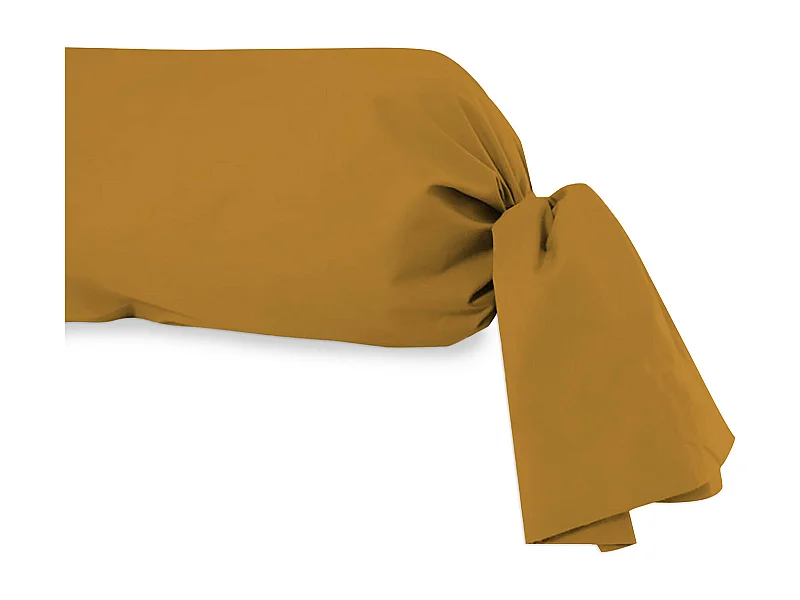 Funda de almohada de algodón  57 hilos 45x205 cm UNI mostaza, de Soleil d'Ocre