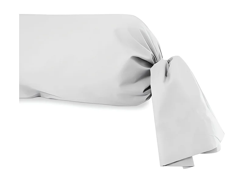 Taie de traversin en coton 57 fils 45x135 cm UNI blanc, par Soleil d'ocre