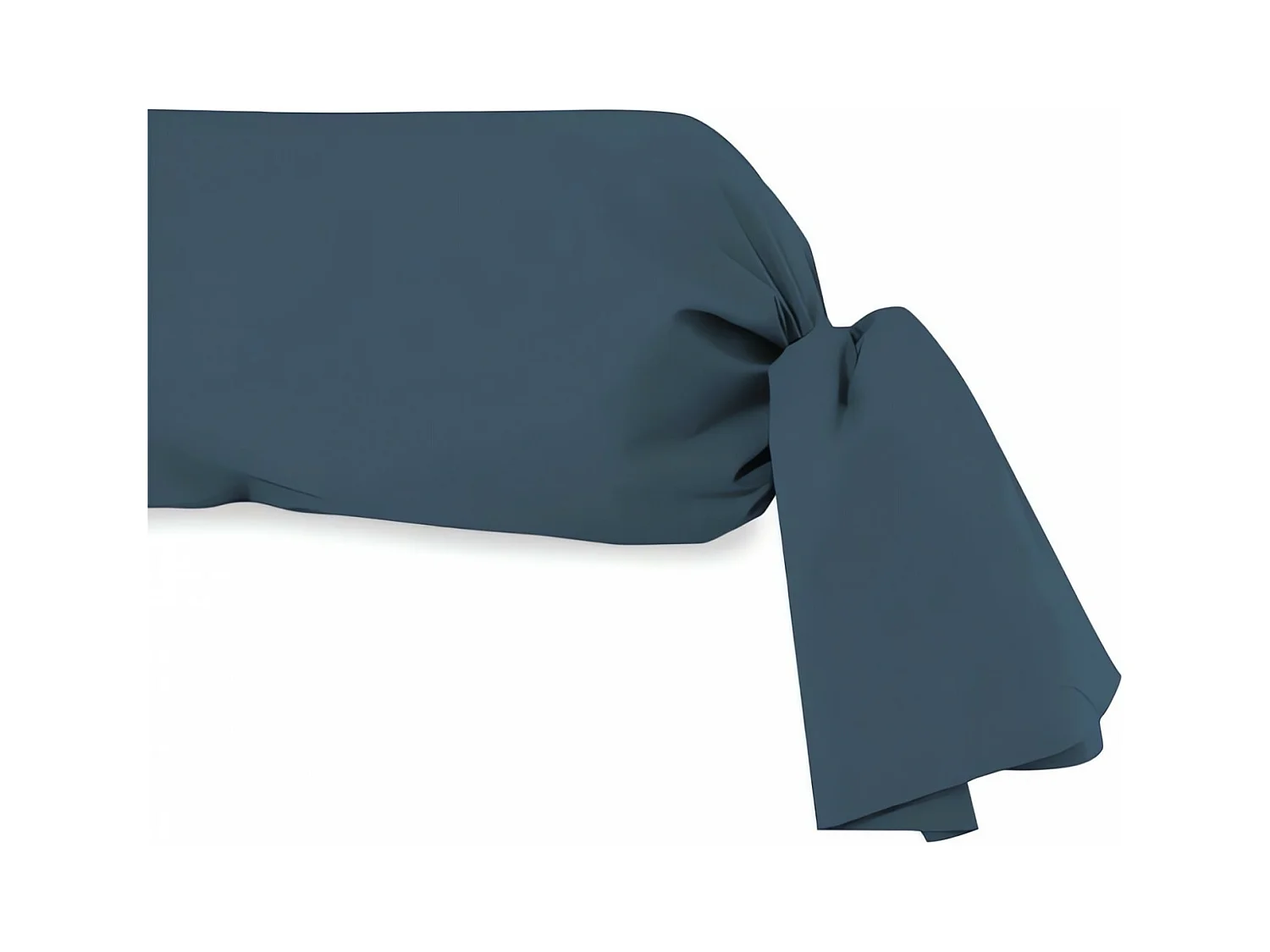 Taie de traversin en coton 57 fils 45x135 cm UNI bleu canard, par Soleil d'ocre