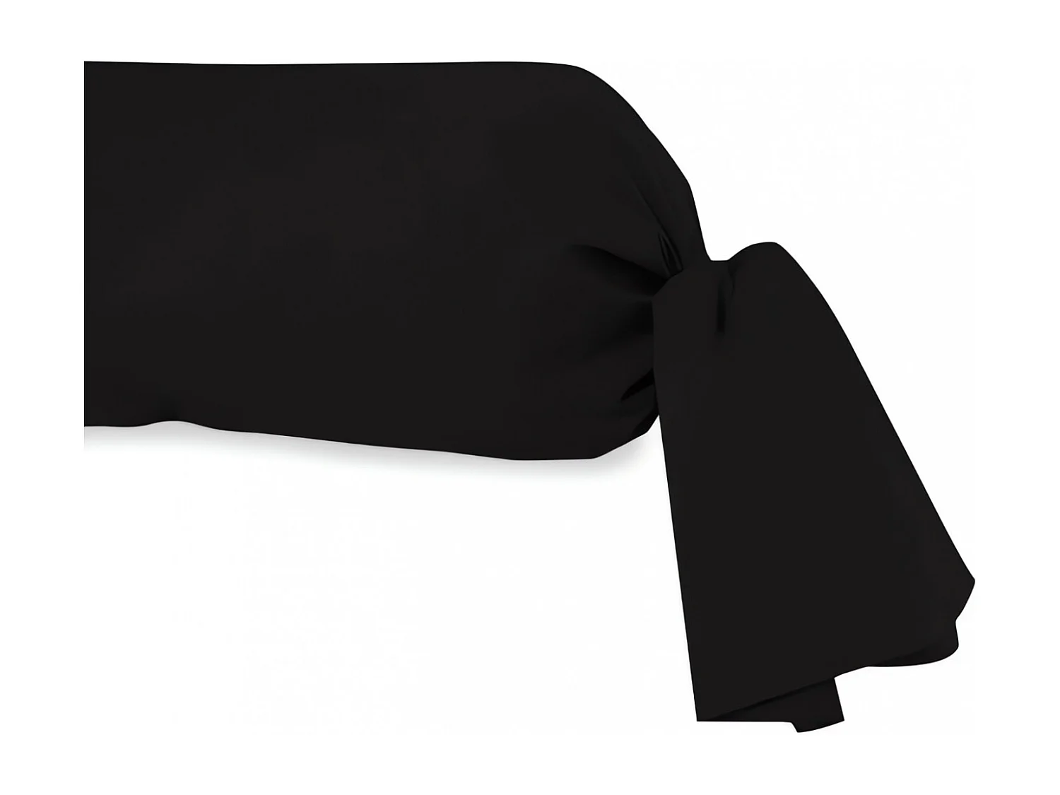 Funda de almohada de algodón 57 hilos 45x135 cm UNI negro