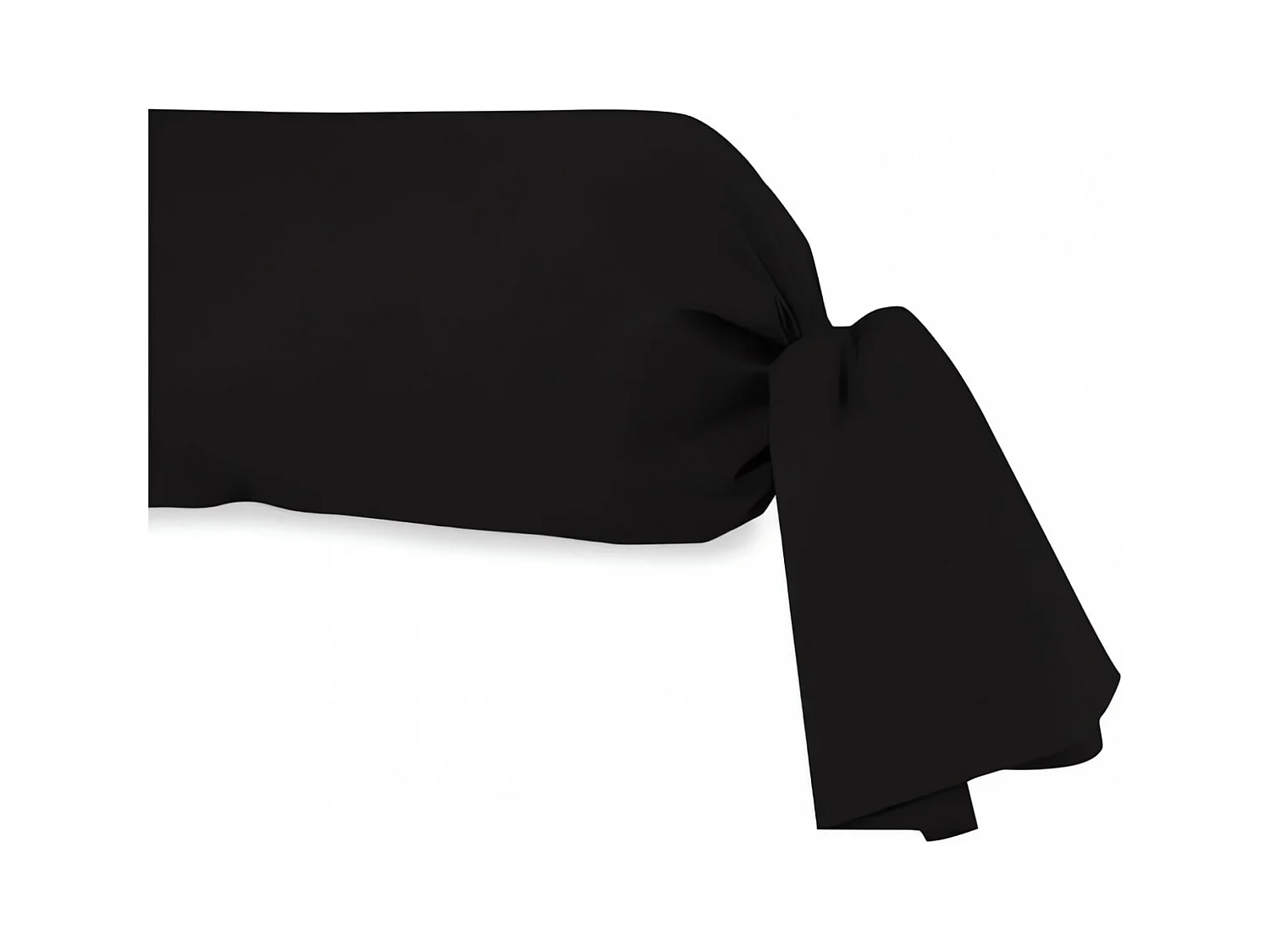 Taie de traversin en coton 57 fils 45x135 cm UNI noir, par Soleil d'ocre