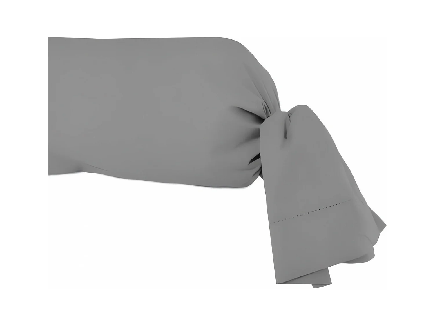 Taie de traversin en coton 45x185 cm PERCALE gris, par Soleil d'ocre