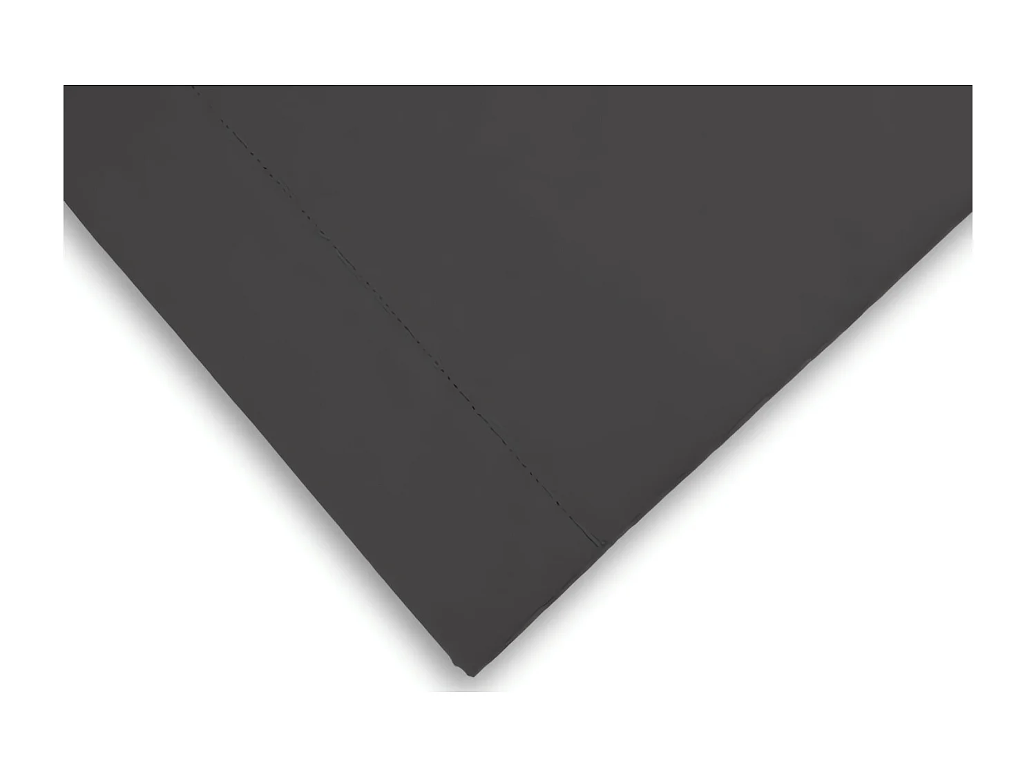 Housse de couette en coton 260x240 cm PERCALE anthracite, par Soleil d'ocre