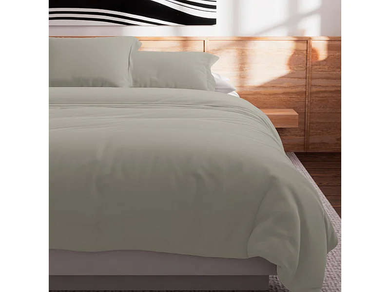 Housse de couette en coton 57 fils 240x220 cm UNI lin, par Soleil d'Ocre