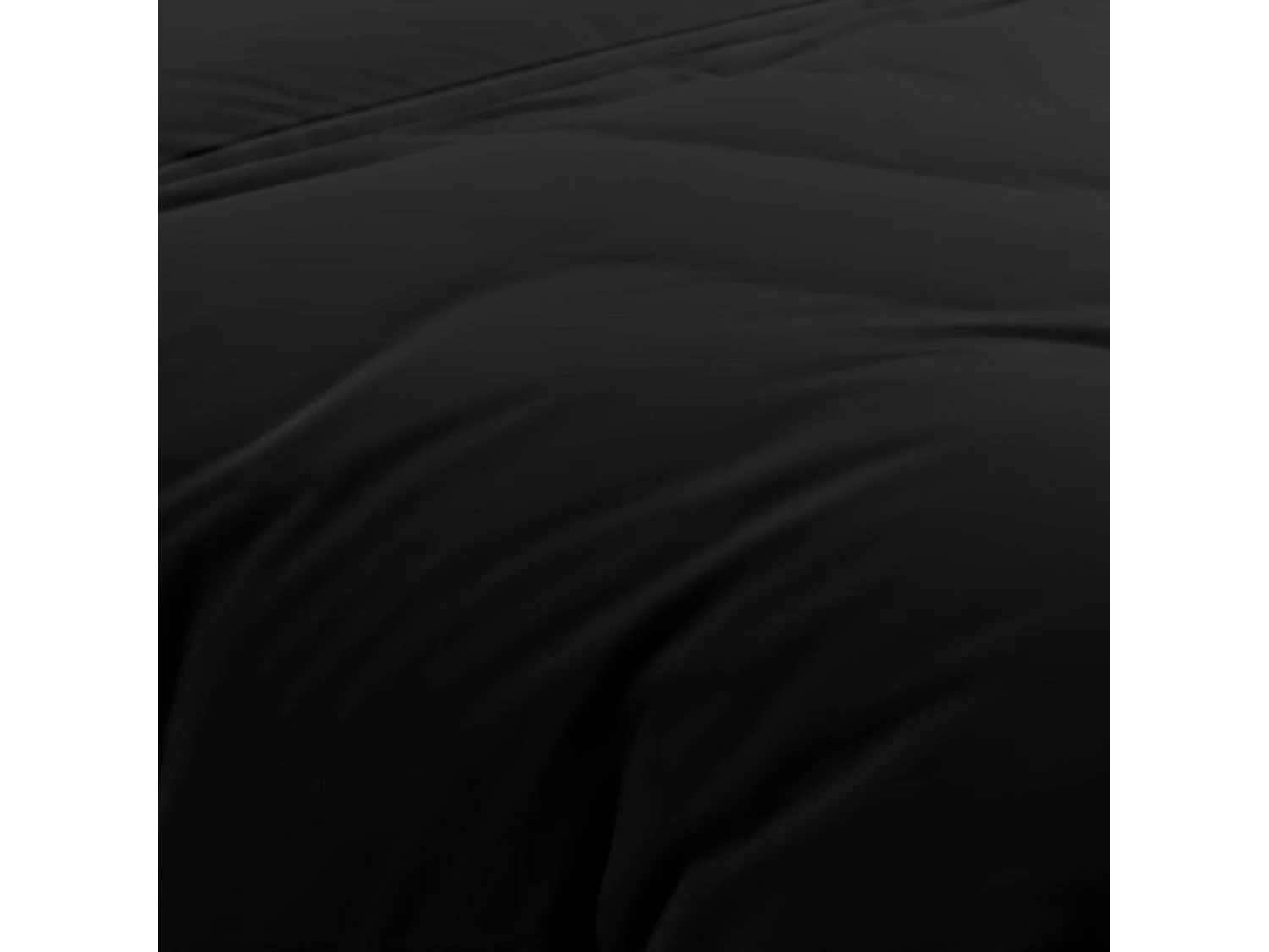 Housse de couette en coton 57 fils 240x220 cm Uni noir, par Soleil d'Ocre