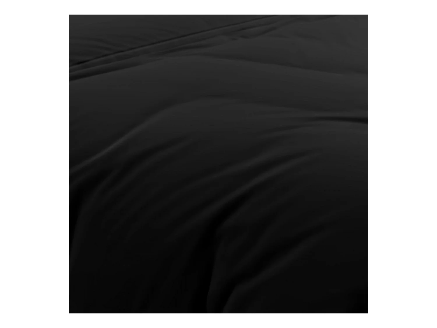 Funda nórdica de algodón de 57 hilos 240x220 cm negro liso, de Soleil d'Ocre