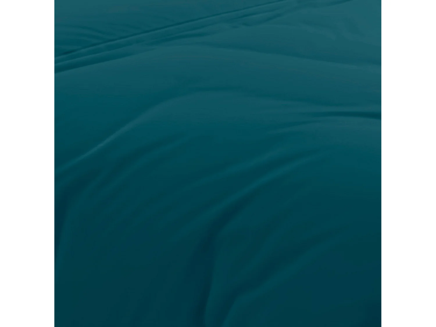 Housse de couette en coton 57 fils 240x220 cm UNI bleu canard, par Soleil d'Ocre