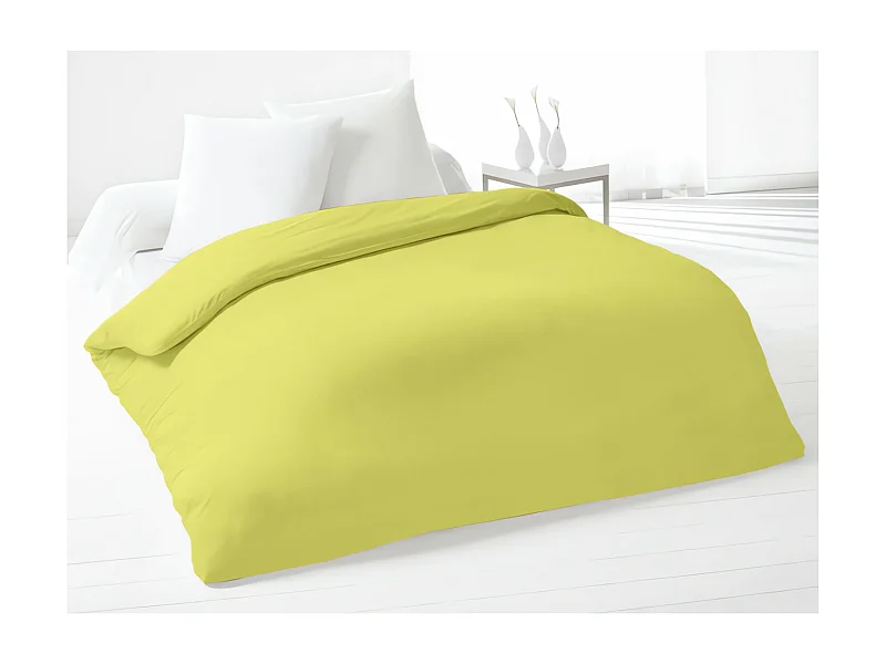 Housse de couette 220x240 cm coton uni vert