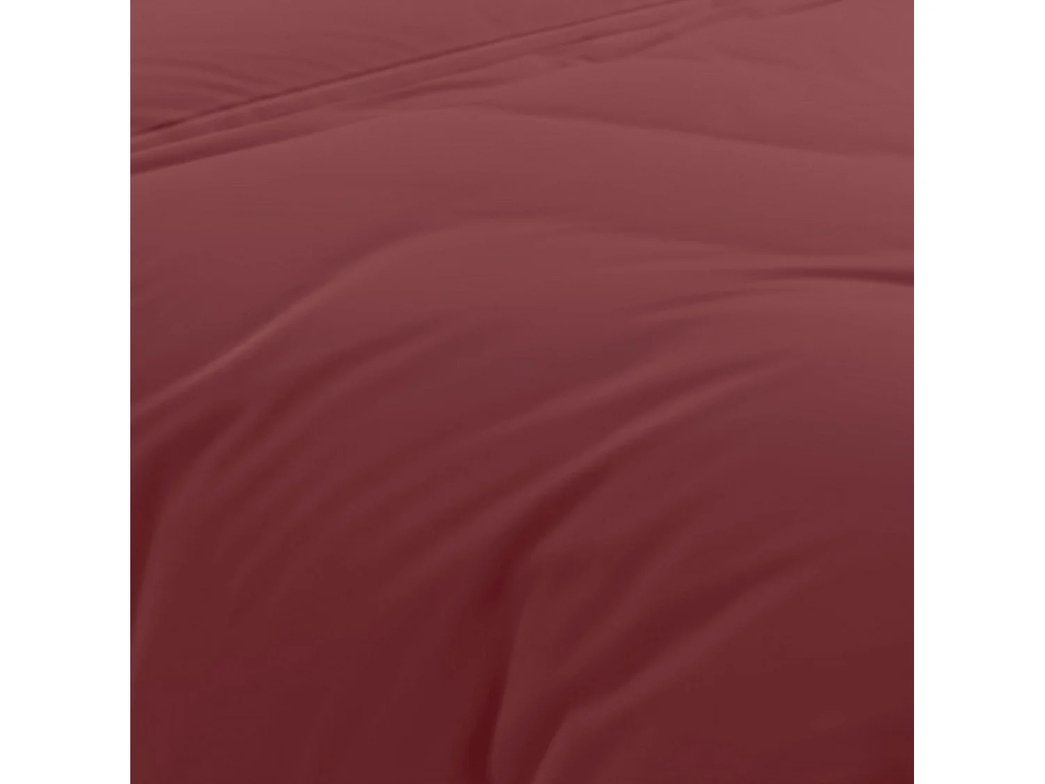 Housse de couette en coton 57 fils 240x220 cm Uni brique, par Soleil d'Ocre