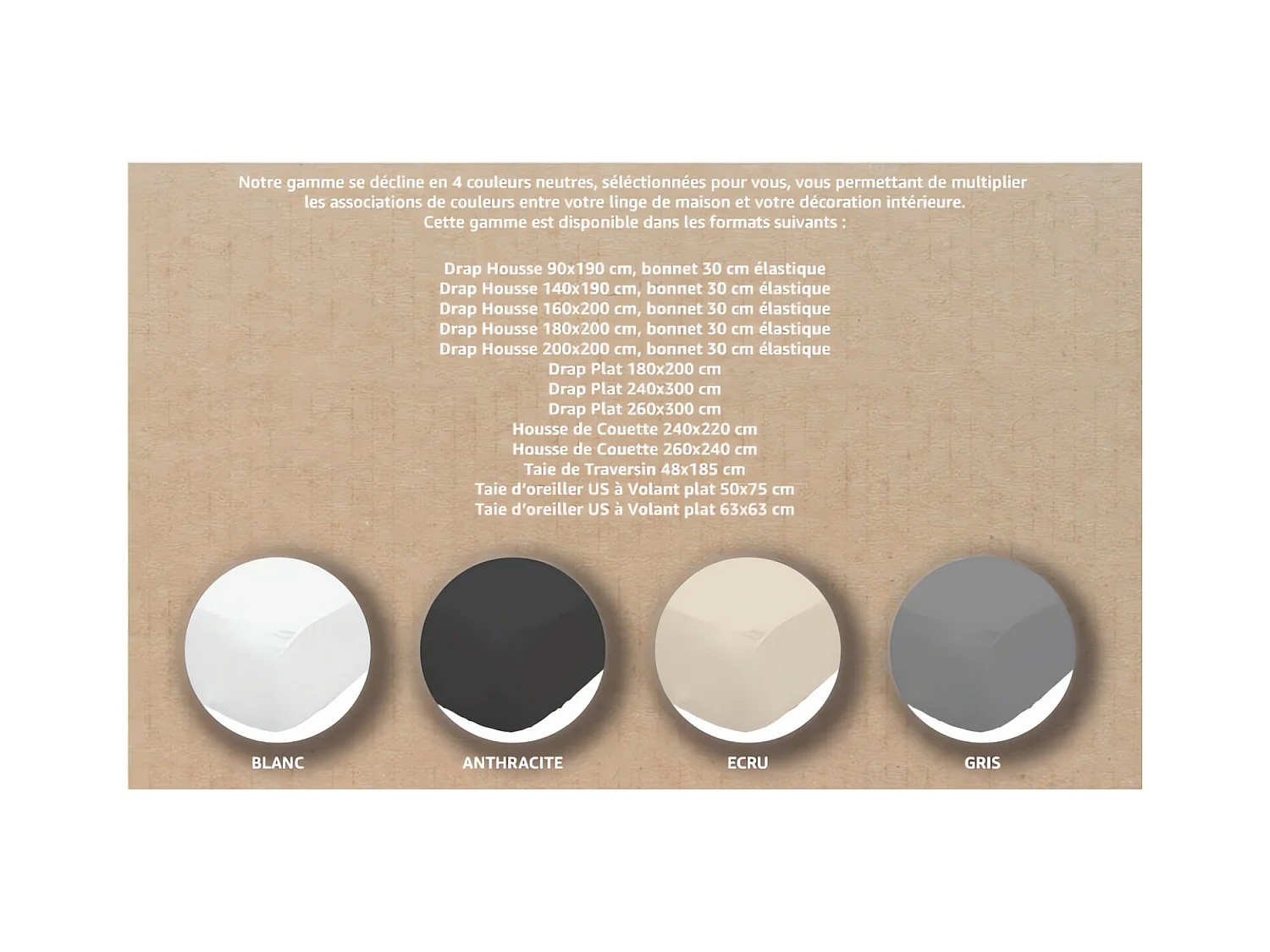 Funda nórdica de algodón 240x220 cm PERCALE gris