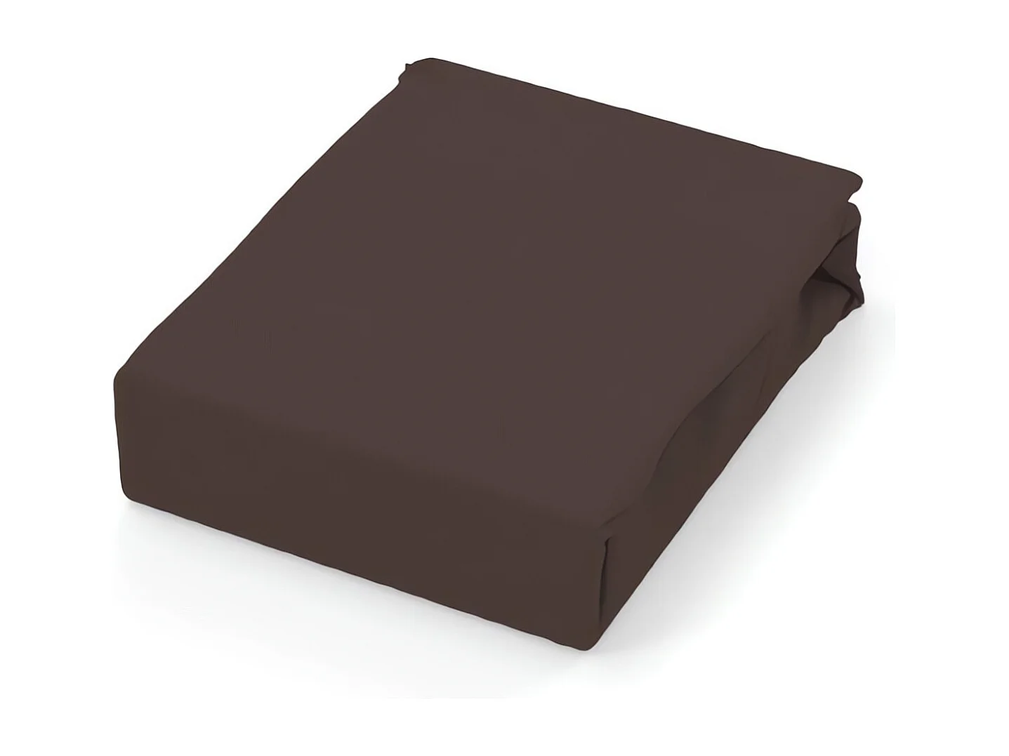 Drap plat en coton 57 fils 180x290 cm UNI brun, par Soleil d'ocre