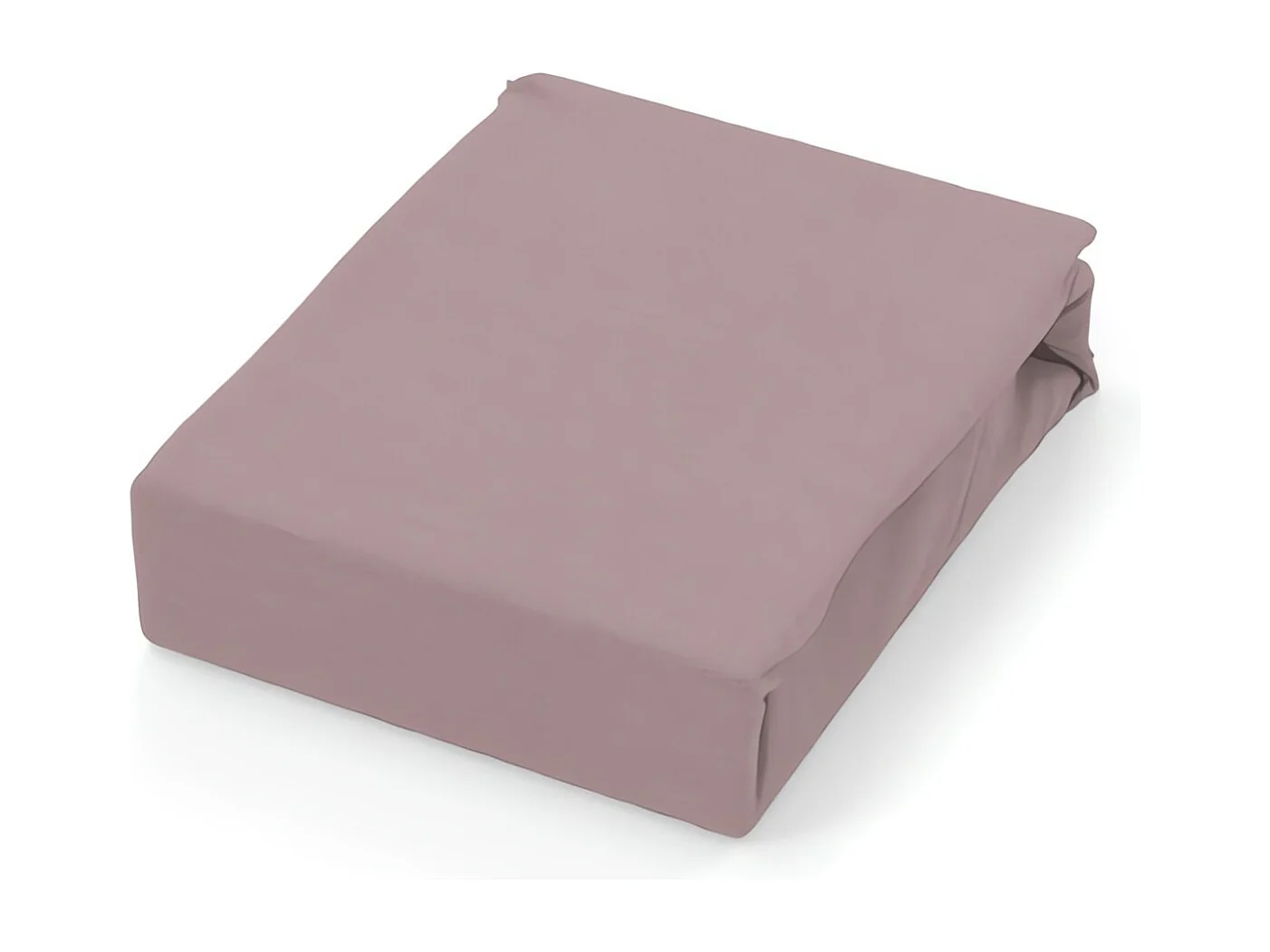 Drap plat en coton 57 fils 180x290 cm UNI vieux rose, par Soleil d'ocre