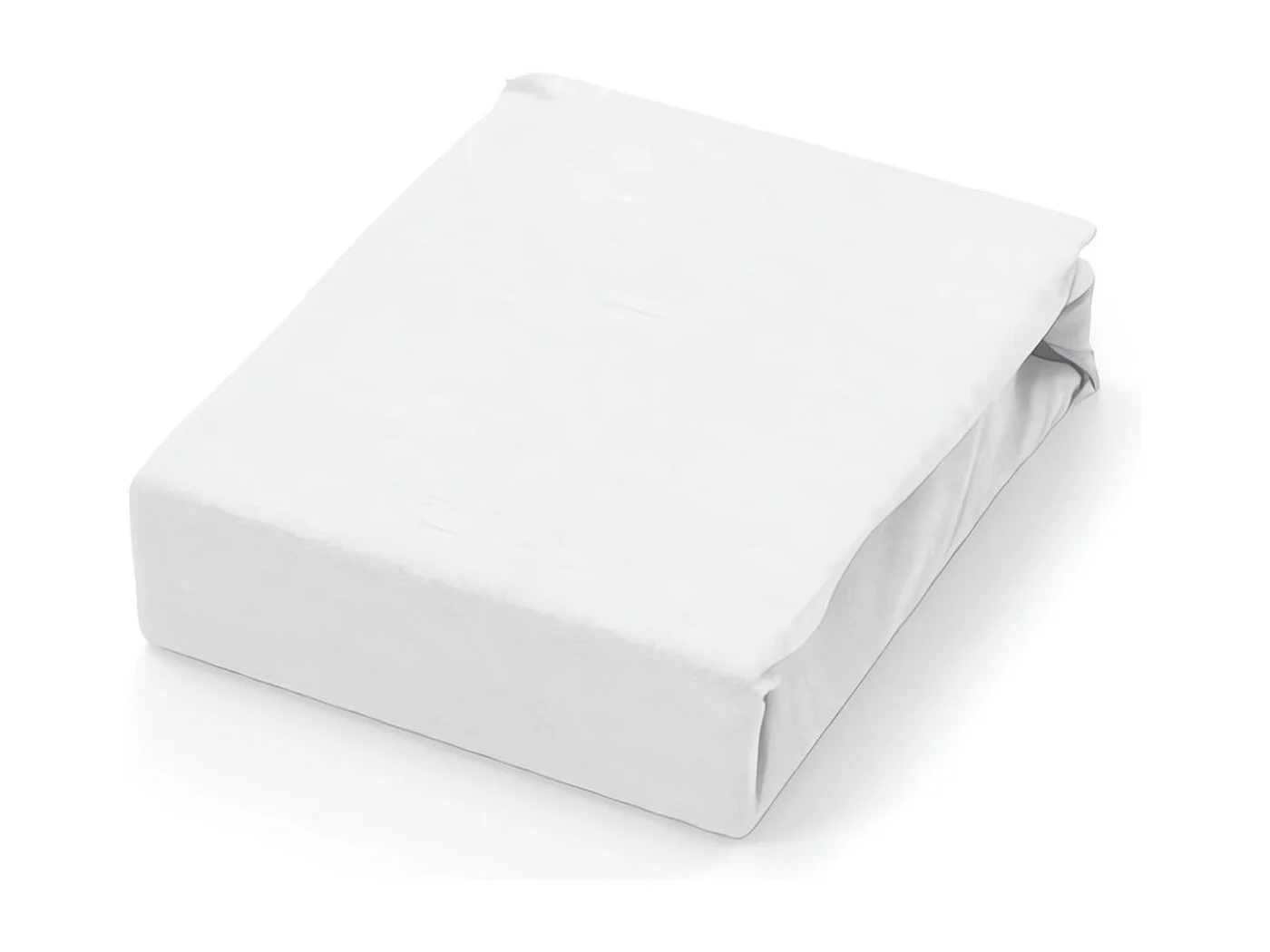 Drap plat en coton 57 fils 180x290 cm UNI blanc, par Soleil d'ocre