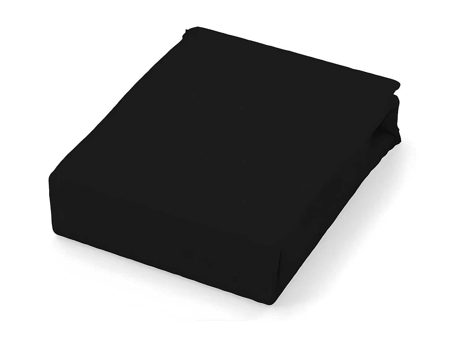 Drap plat en coton 57 fils 240x290 cm UNI noir, par Soleil d'ocre