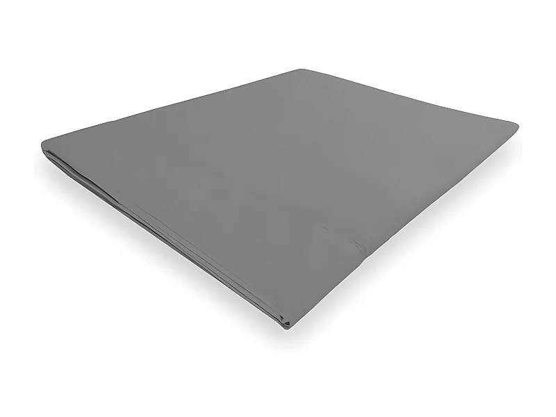 Sábana de algodón percal 180x290 cm CAMILLE gris, de camille dream