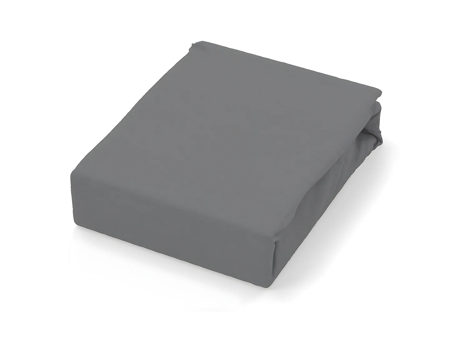 Drap plat en coton 57 fils 260x300 cm UNI gris, par Soleil d'ocre