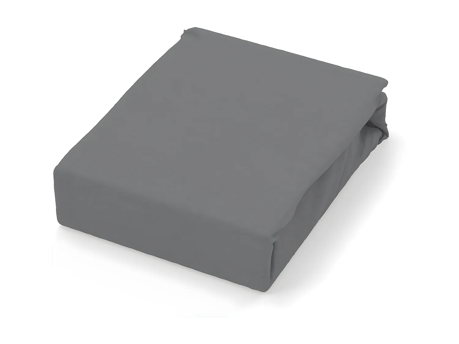 Sábana de algodón 57 hilos 260x300 cm gris liso, de Soleil d'ocre