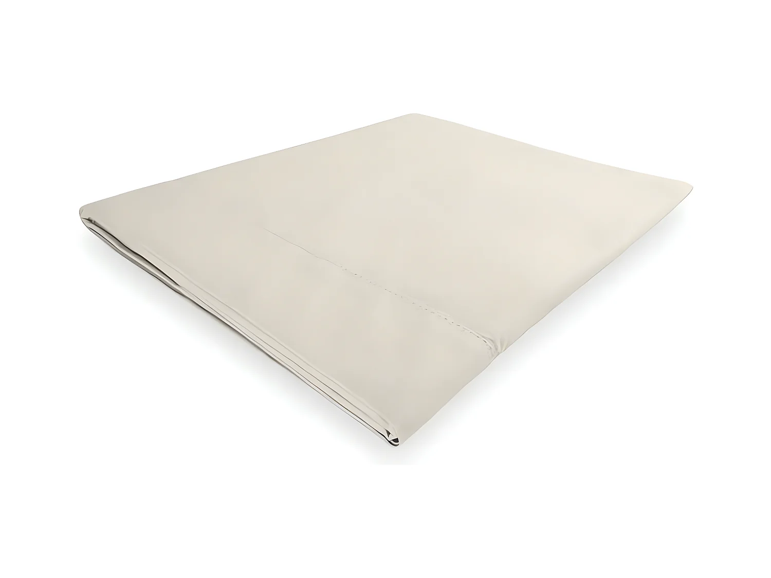 Drap plat en coton 240x300 cm PERCALE ecru, par Soleil d'ocre