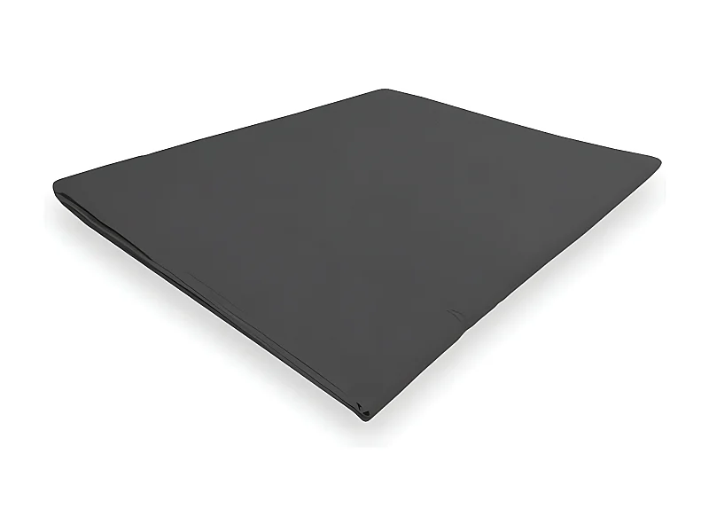 Drap plat en coton 260x300 cm PERCALE anthracite, par Soleil d'ocre
