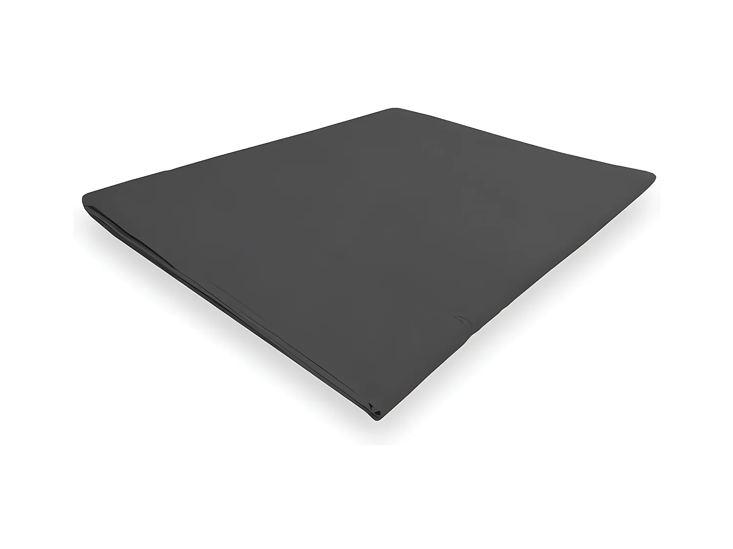 Drap plat en coton 260x300 cm PERCALE anthracite, par Soleil d'ocre