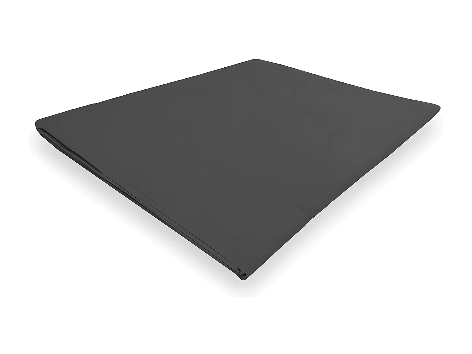 Drap plat en coton 260x300 cm PERCALE anthracite, par Soleil d'ocre