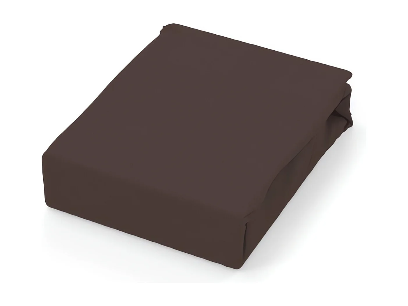 Drap plat en coton 57 fils 240x290 cm UNI brun, par Soleil d'ocre