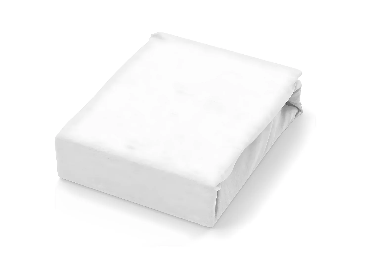 Sábana de algodón 57 hilos 260x300 cm blanco liso, de Soleil d'ocre